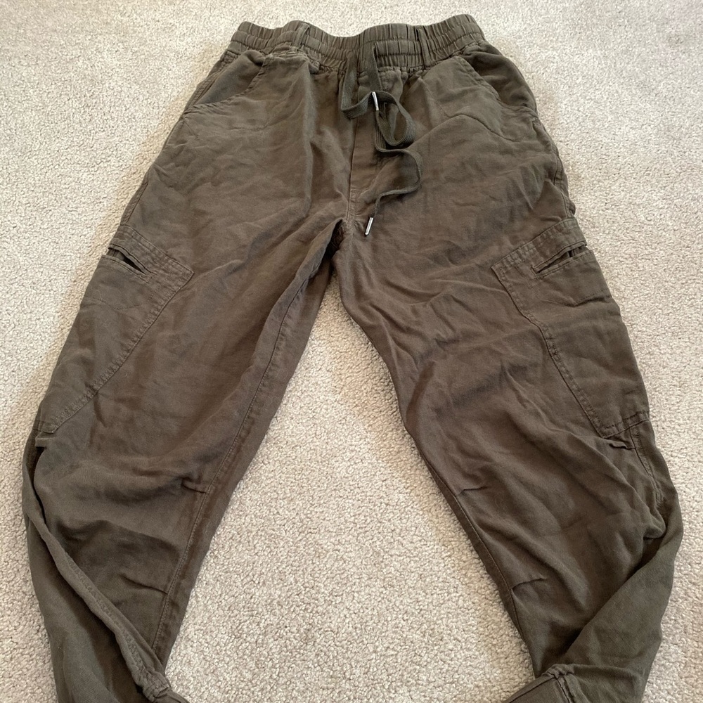 Olive Cargo Joggers